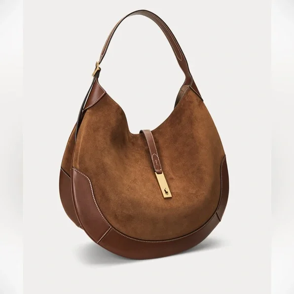 Ralph lauren Polo ID Suede Large Shoulder Bag - Picture 3 of 5